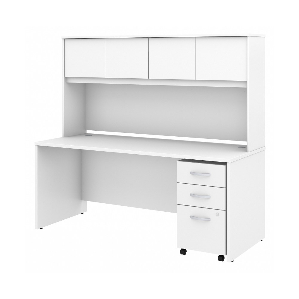 Studio C 72W x 30D Office Desk with Hutch and Mobile File Cabinet