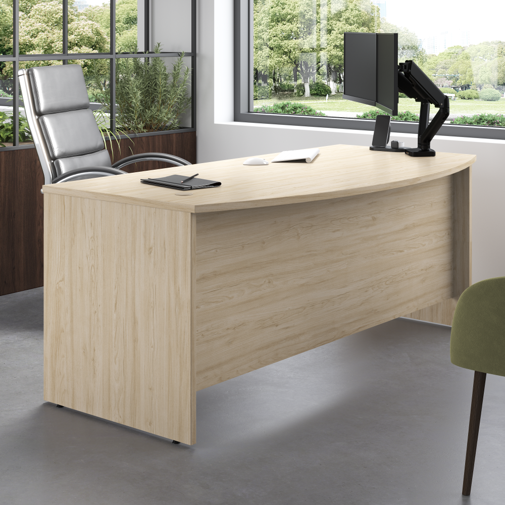 Studio C 72W x 36D Bow Front Desk