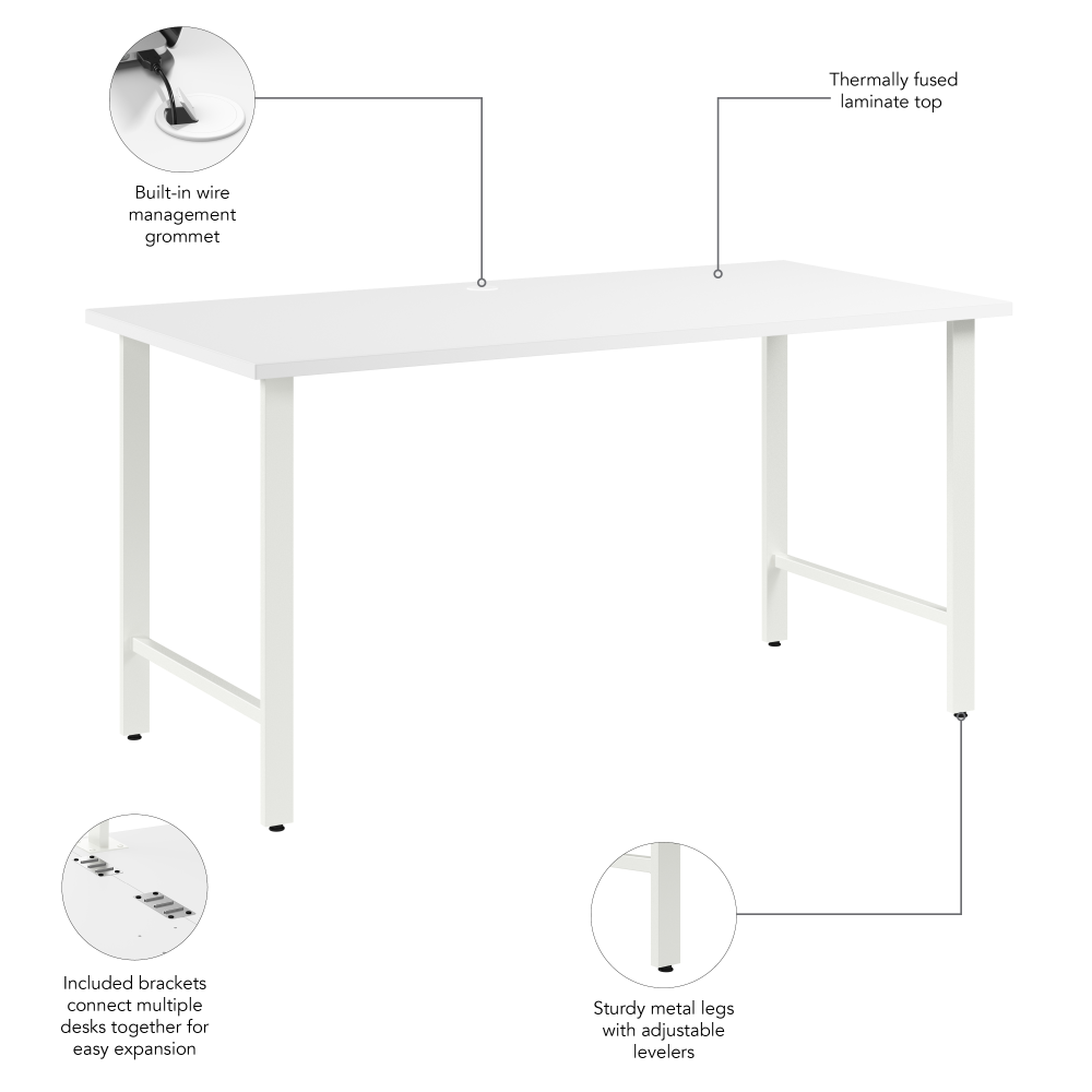 Hustle 60W x 30D Computer Desk with Metal Legs