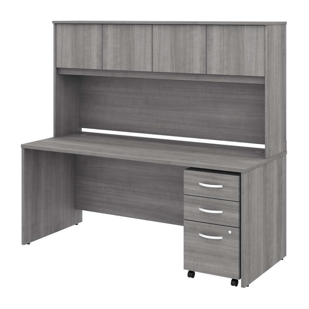 Studio C 72W x 30D Office Desk with Hutch and Mobile File Cabinet