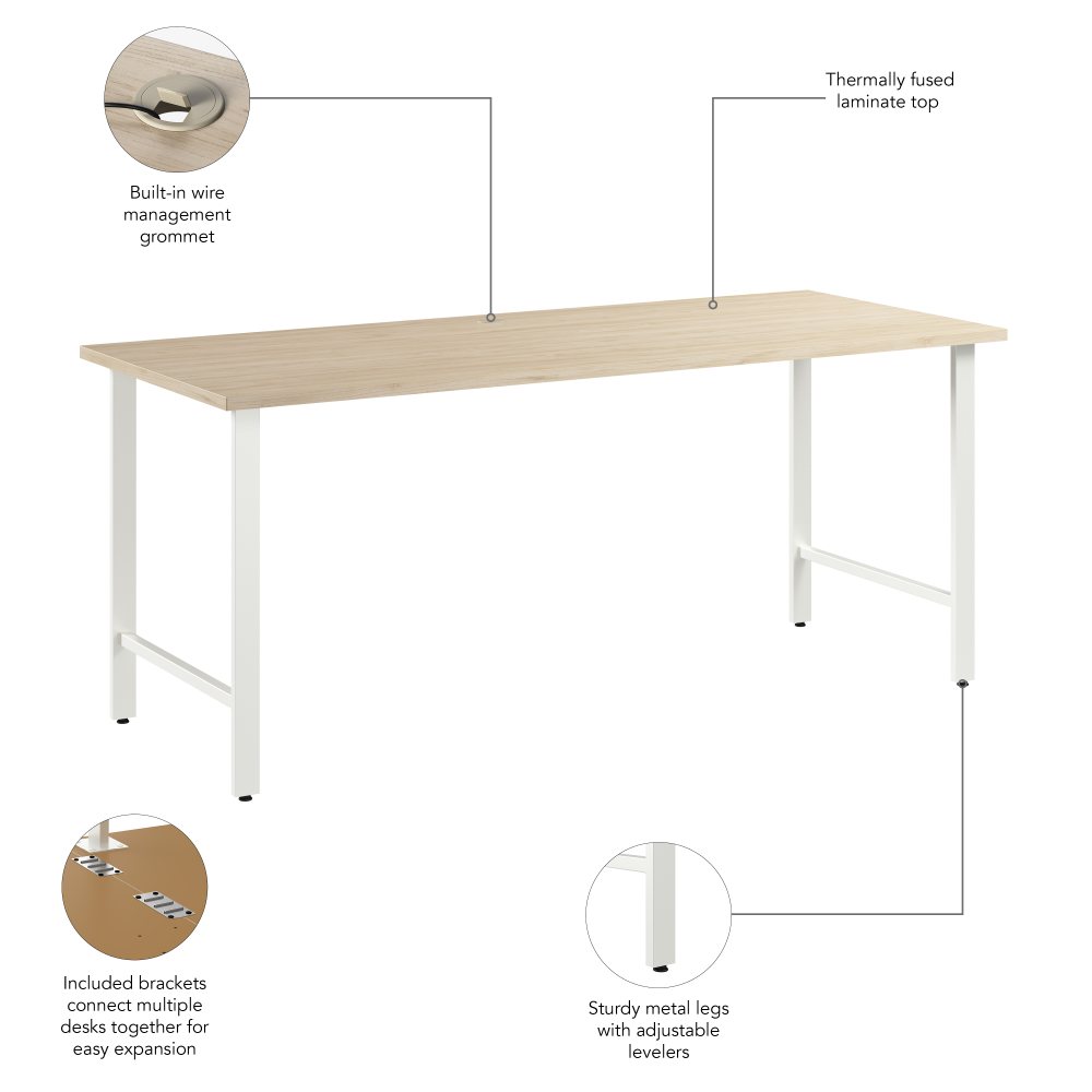 Hustle 72W x 30D Computer Desk with Metal Legs