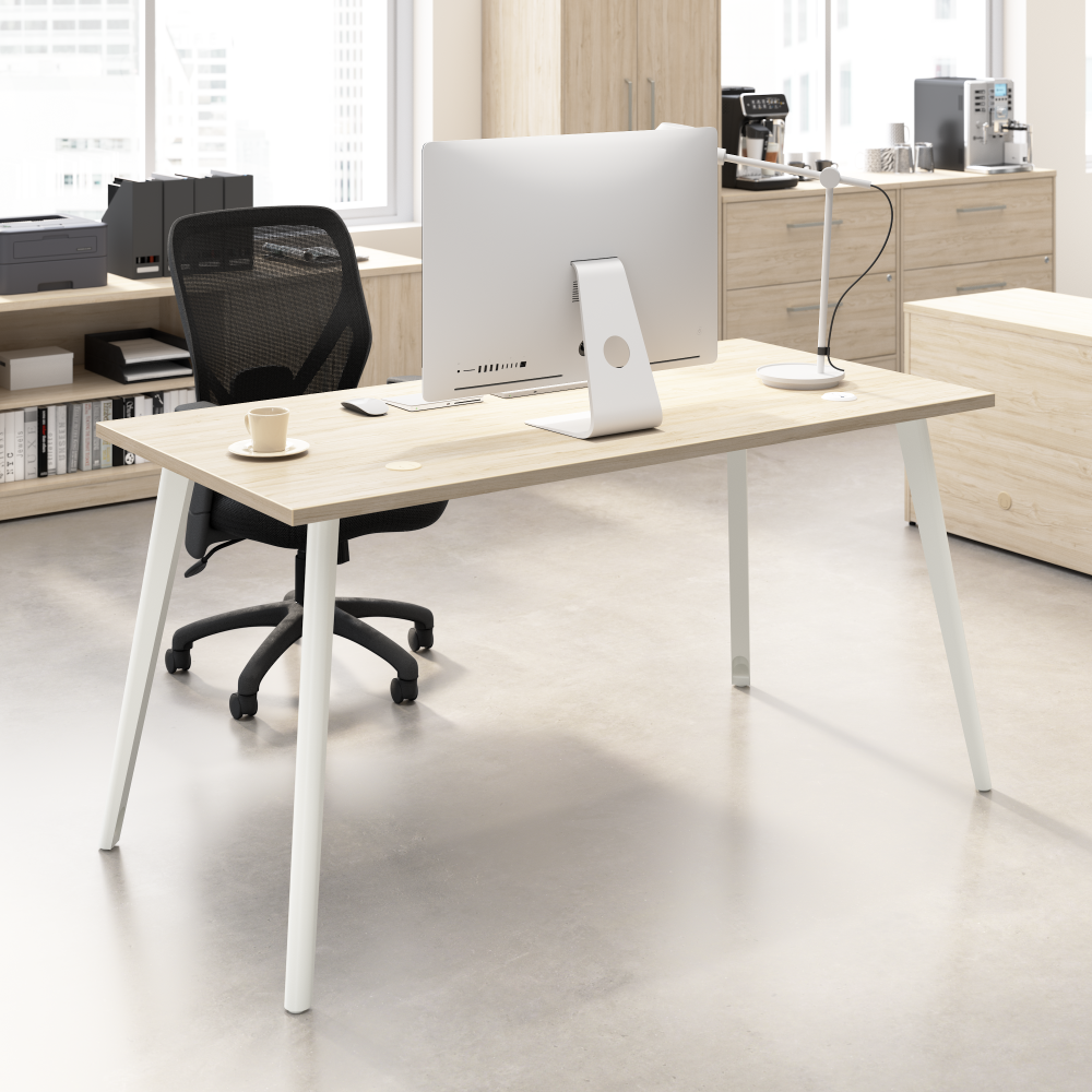 Vista 60W x 30D Computer Desk with Splayed Metal Legs