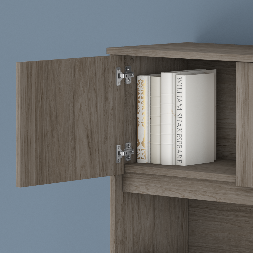 Studio C 72W x 30D Office Desk with Hutch and Mobile File Cabinet