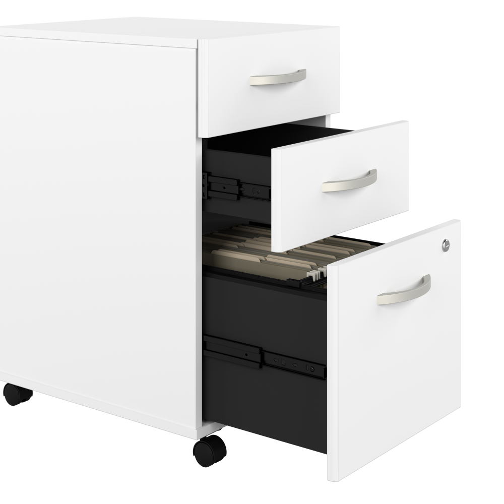 Studio C 72W x 30D Office Desk with Hutch and Mobile File Cabinet