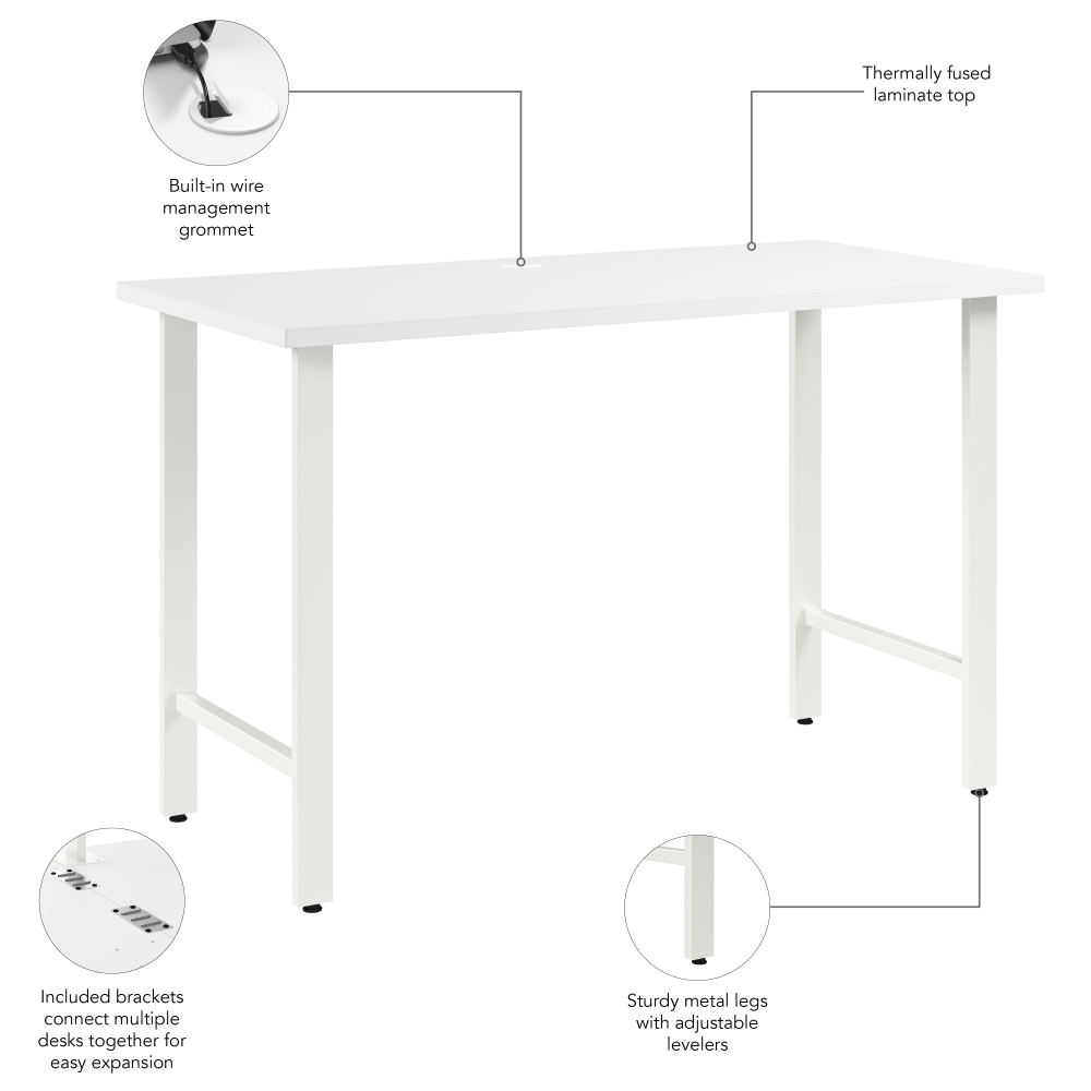 Hustle 48W x 24D Computer Desk with Metal Legs