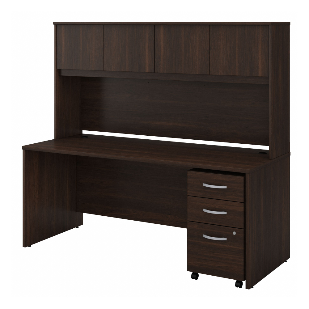 Studio C 72W x 30D Office Desk with Hutch and Mobile File Cabinet