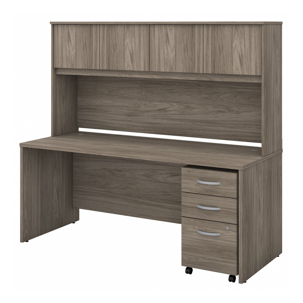 Studio C 72W x 30D Office Desk with Hutch and Mobile File Cabinet