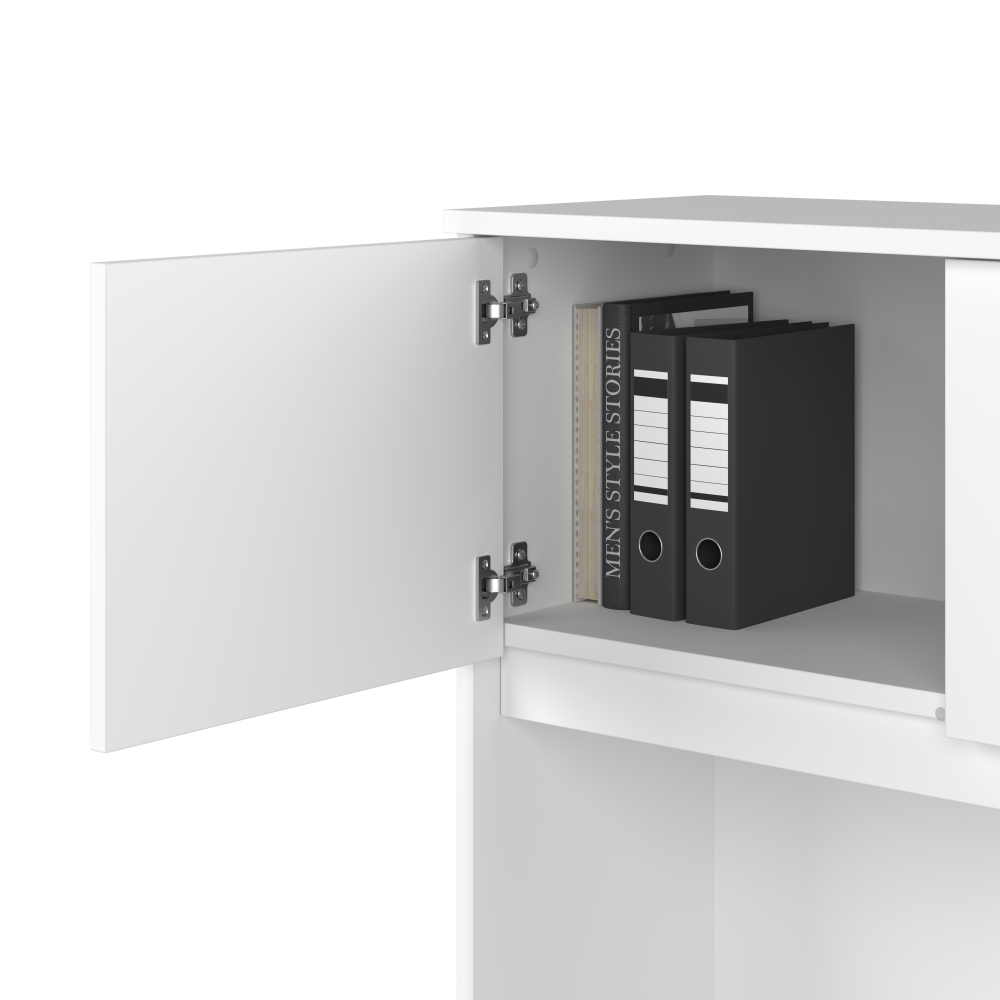 Studio C 72W x 30D Office Desk with Hutch and Mobile File Cabinet