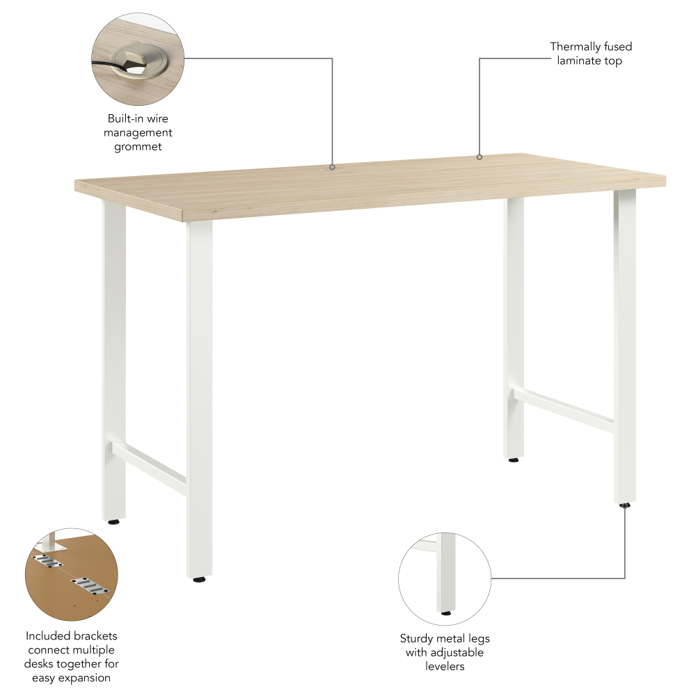 Hustle 48W x 24D Computer Desk with Metal Legs