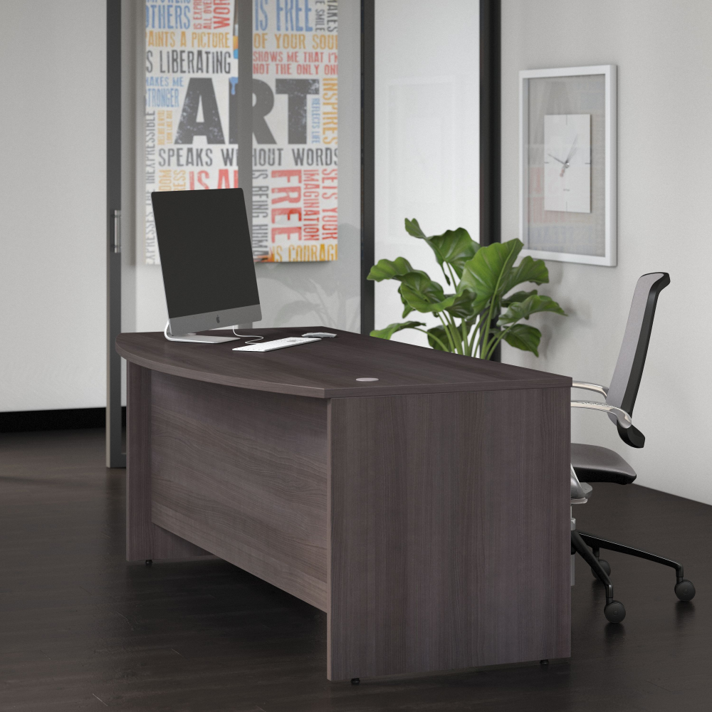 Studio C 72W x 36D Bow Front Desk