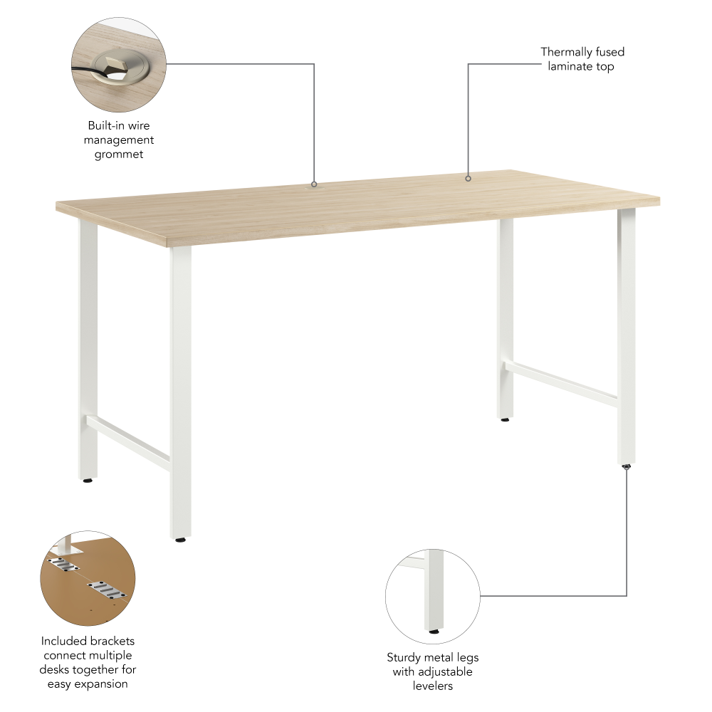 Hustle 60W x 30D Computer Desk with Metal Legs