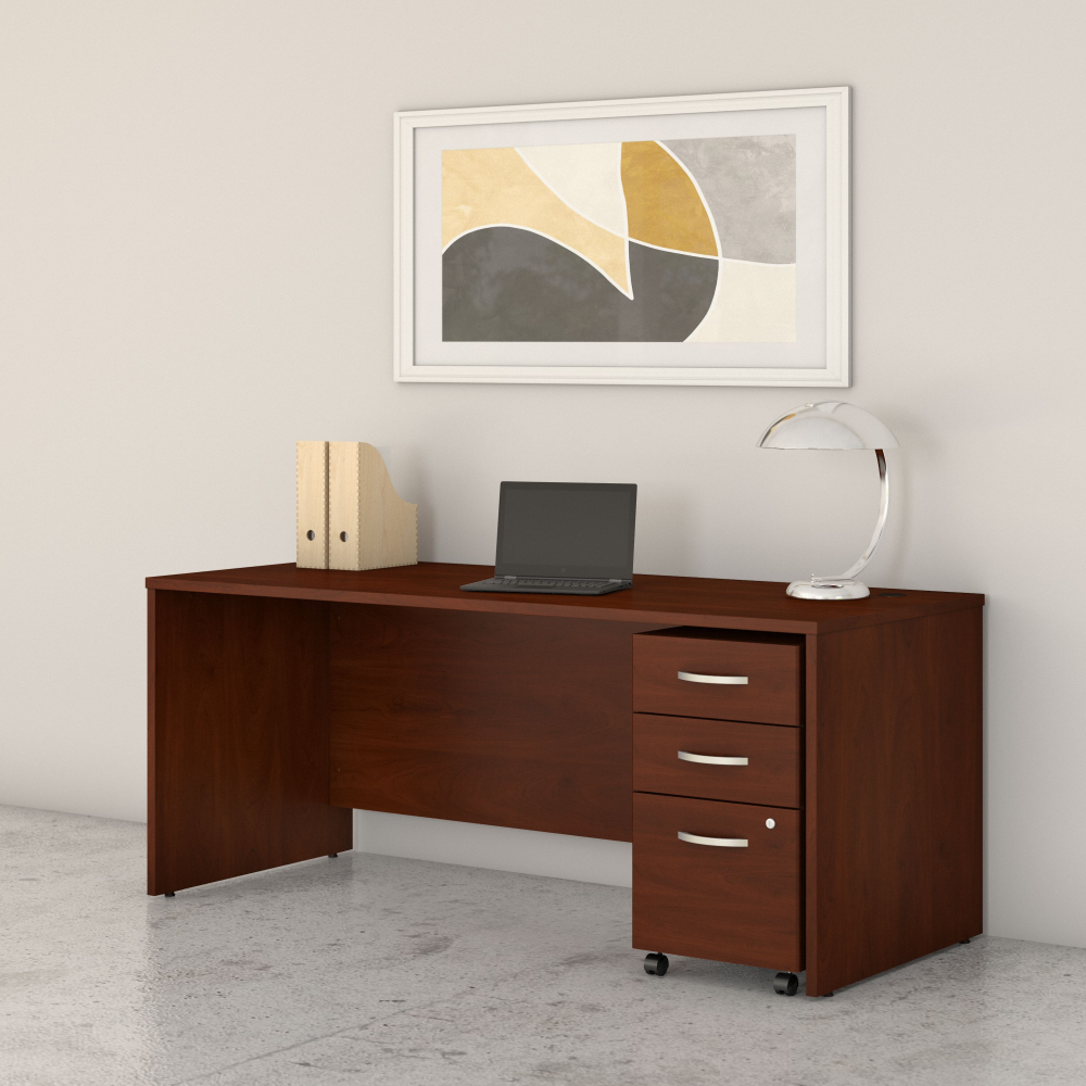 Studio C 72W x 30D Office Desk with Mobile File Cabinet
