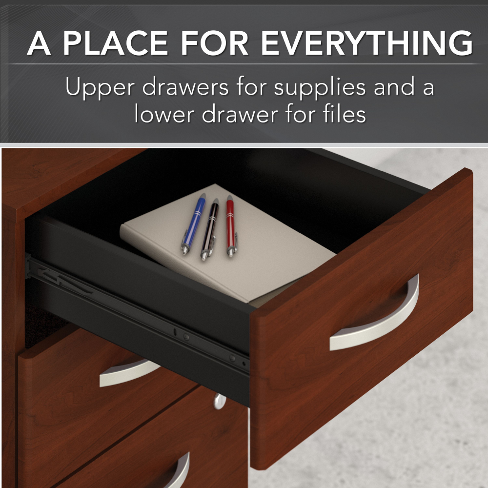 Studio C 72W x 30D Office Desk with Mobile File Cabinet