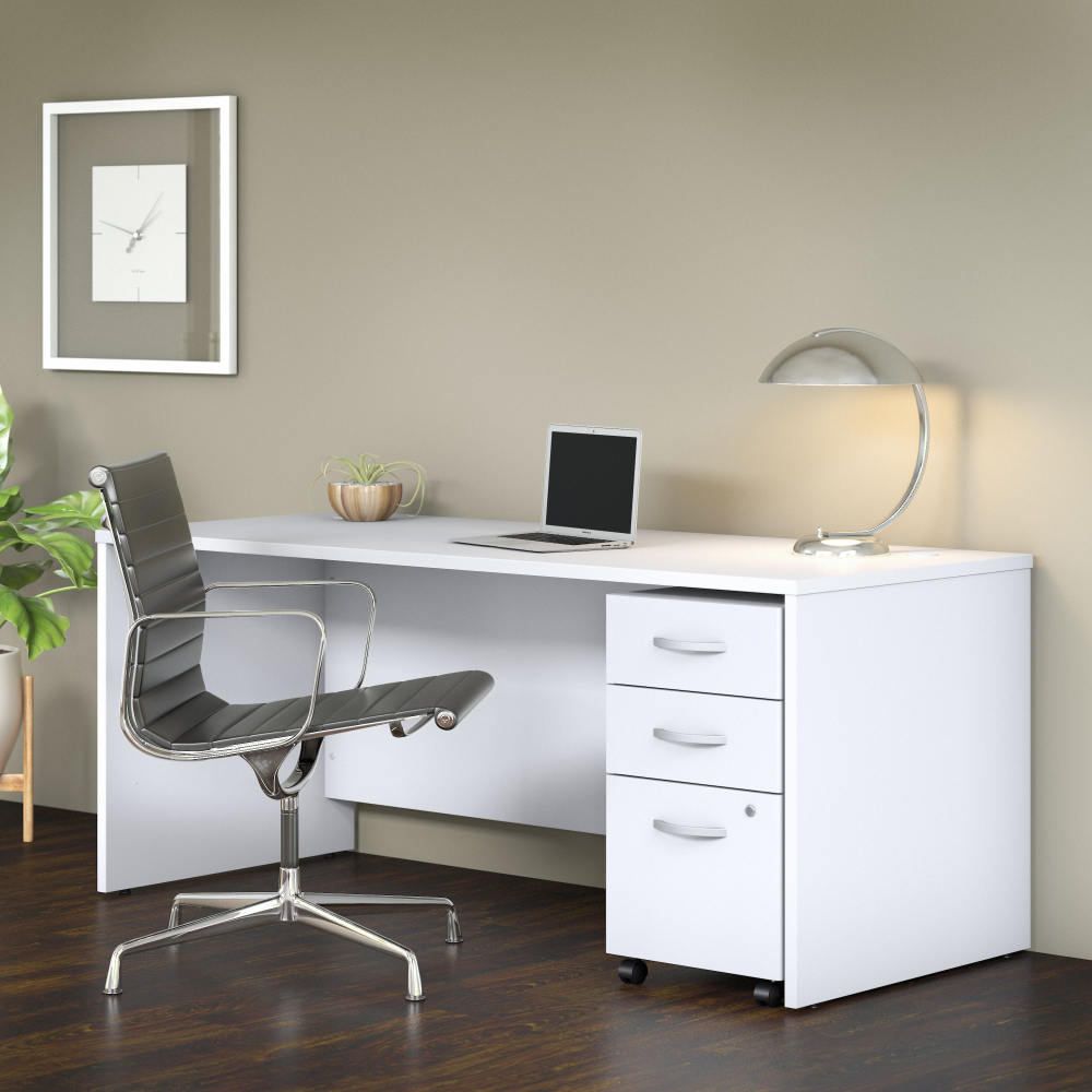 Studio C 72W x 30D Office Desk with Mobile File Cabinet