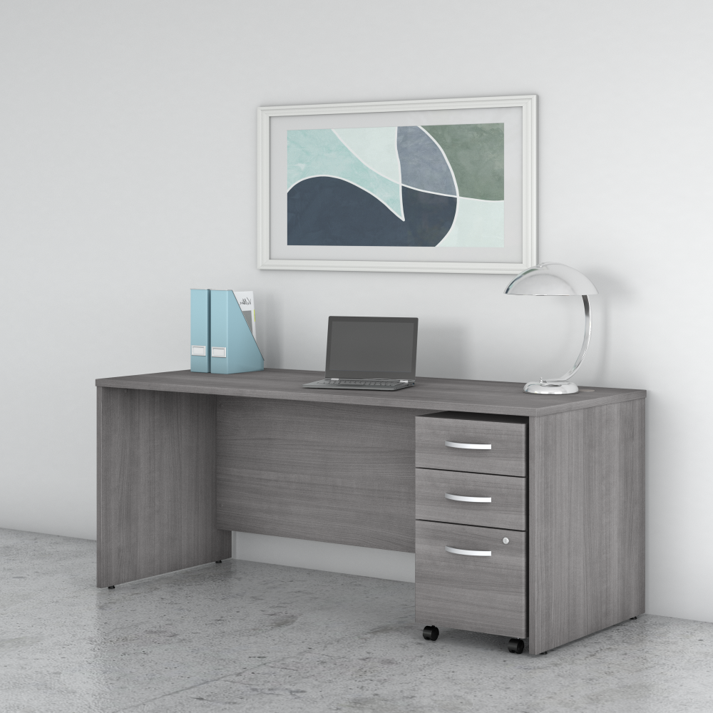 Studio C 72W x 30D Office Desk with Mobile File Cabinet
