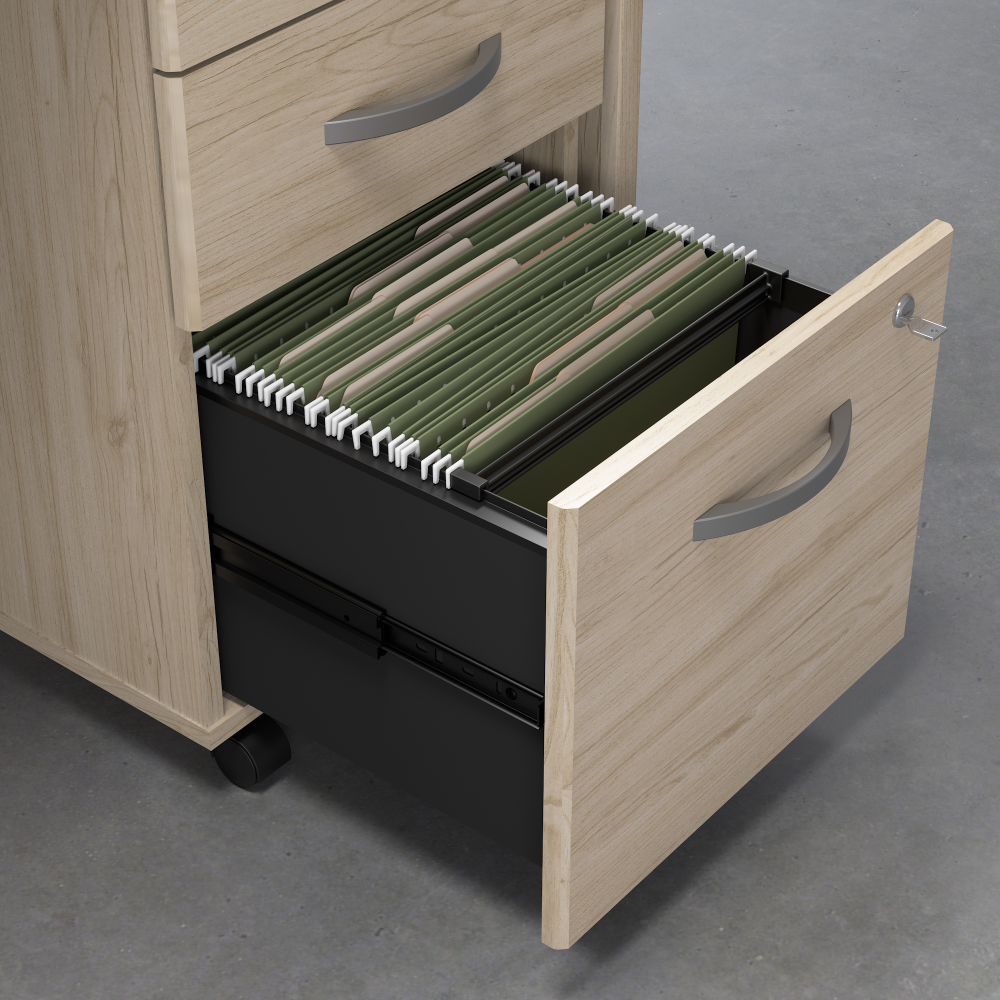 Studio C 72W x 30D Office Desk with Mobile File Cabinet