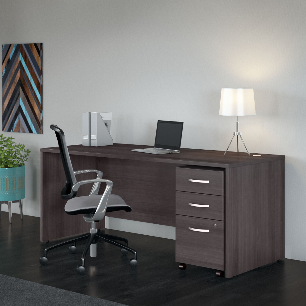 Studio C 72W x 30D Office Desk with Mobile File Cabinet